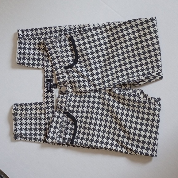 Size 6 Allen B Houndstooth Skinny Jeans Punk Goth Pants Cosplay Emo Y2K - Picture 1 of 11
